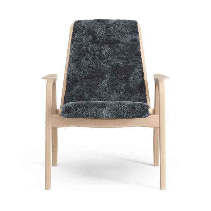 Laminett nojatuoli lakattu pyökki/lampaannahka, Charcoal (tummanharmaa) Swedese