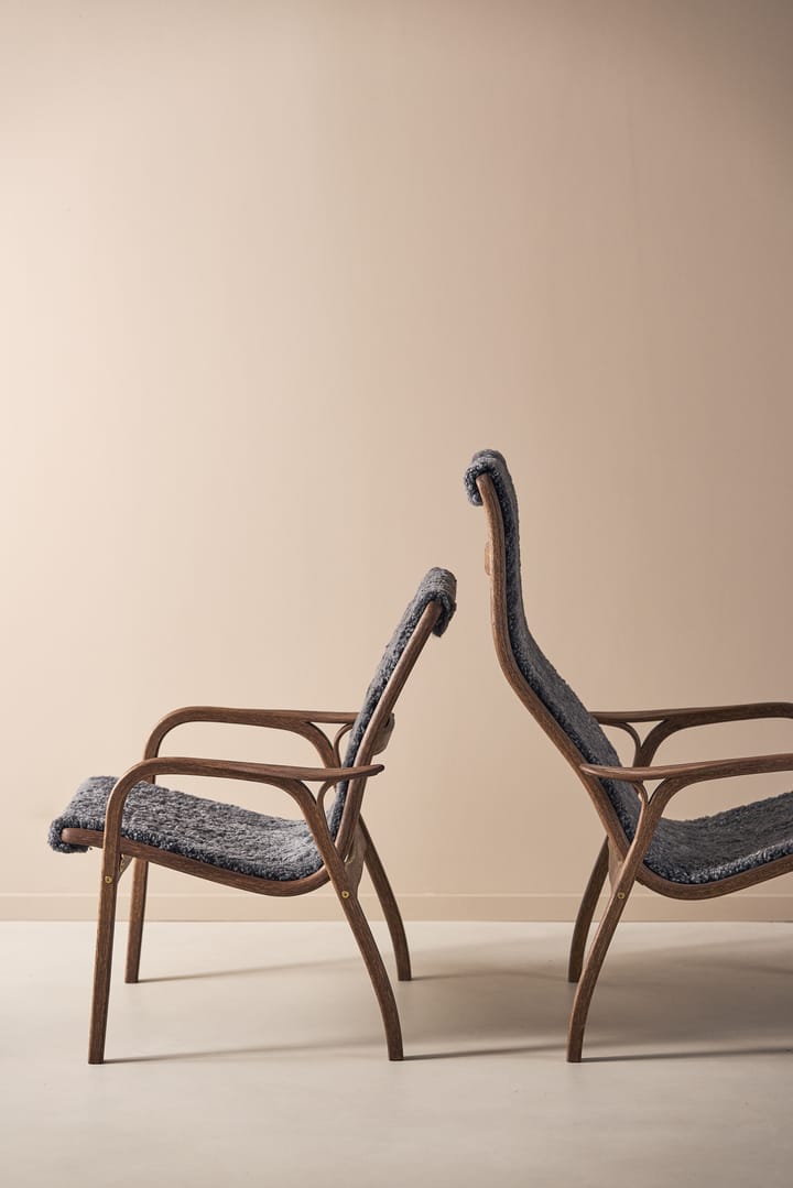 Laminett nojatuoli tammi/lampaannahka Special Edition, Rubio Monocoat Chocolate-Charcoal Swedese