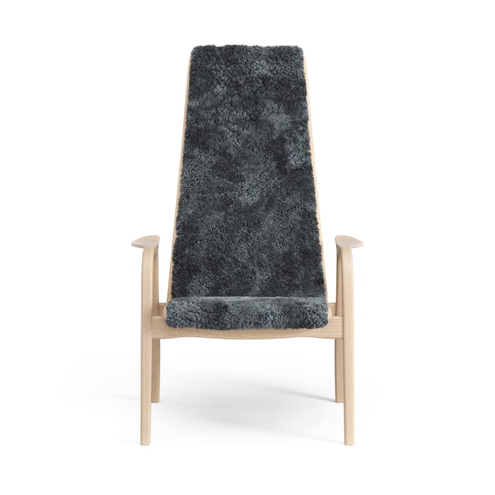 Lamini lasten nojatuoli lakattu pyökki/lampaannahka, Charcoal (tummanharmaa) Swedese