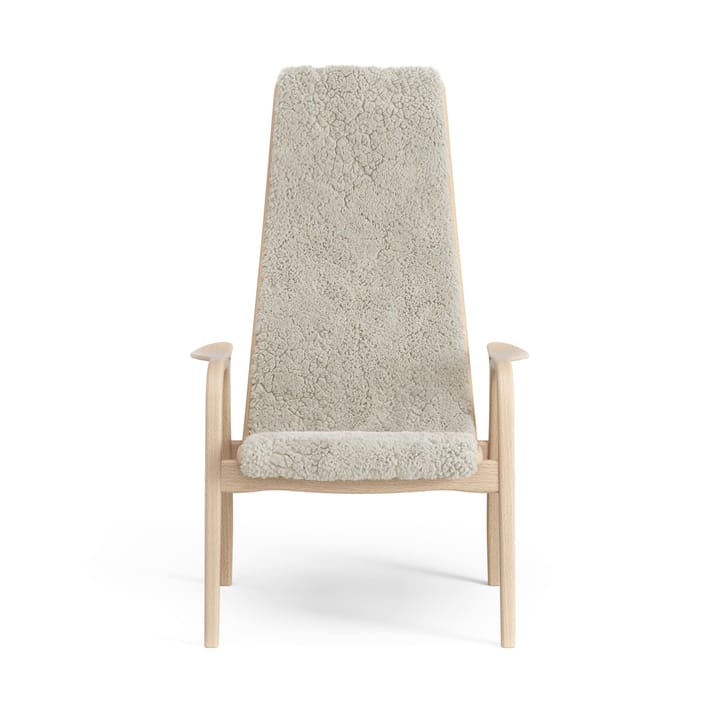 Lamini lasten nojatuoli lakattu pyökki/lampaannahka, Moonlight (beige) Swedese