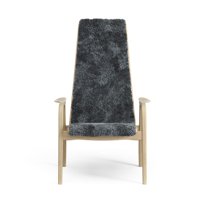Lamini lasten nojatuoli lakattu tammi/lampaannahka , Charcoal (tummanharmaa) Swedese