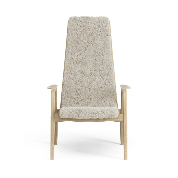 Lamini lasten nojatuoli lakattu tammi/lampaannahka , Moonlight (beige) Swedese