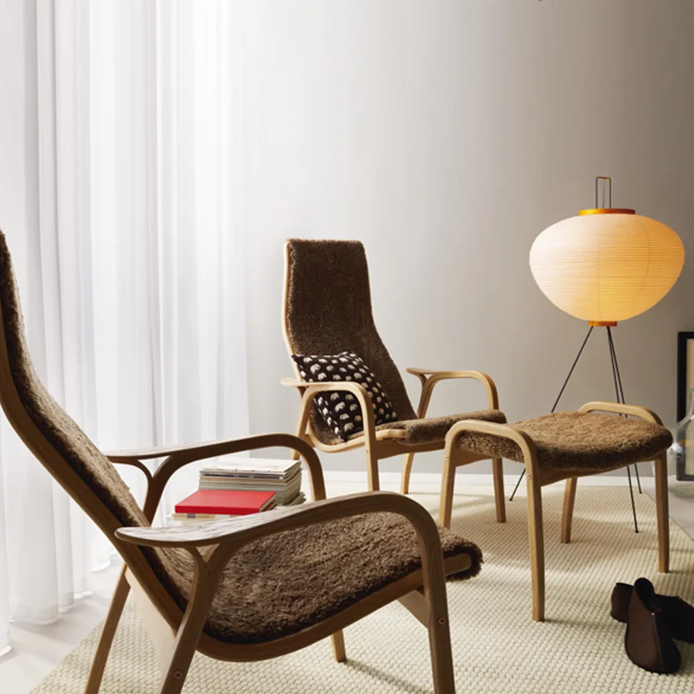 Lamino jalkarahi, Lampaannahka black-luonnonlakattu pyökki Swedese