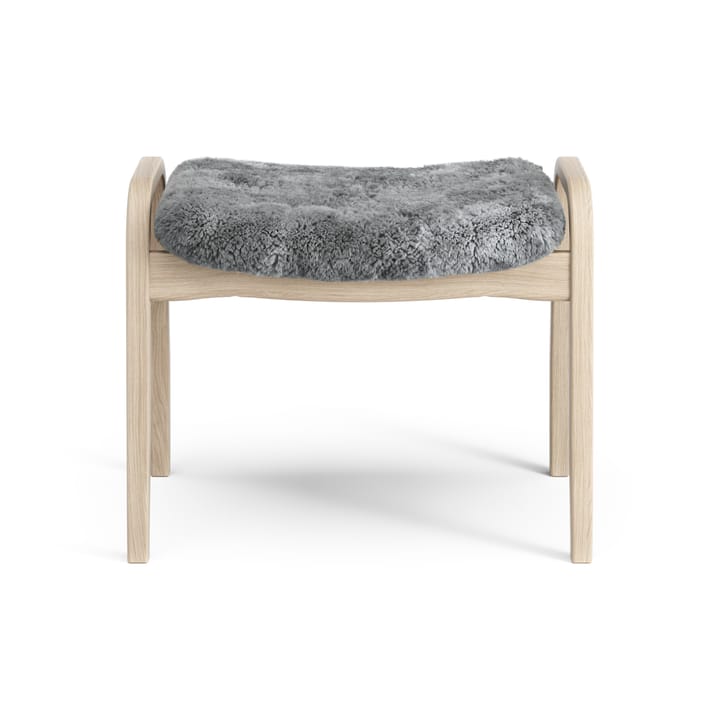 Lamino jalkarahi valkopigmentoitu tammi/lampaannahka , Scandinavian Grey (harmaa) Swedese