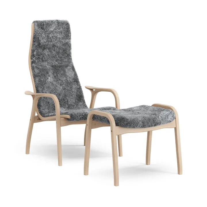 Lamino nojatuoli ja rahi lakattu pyökki/lampaannahka - Scandinavian Grey (harmaa) - Swedese