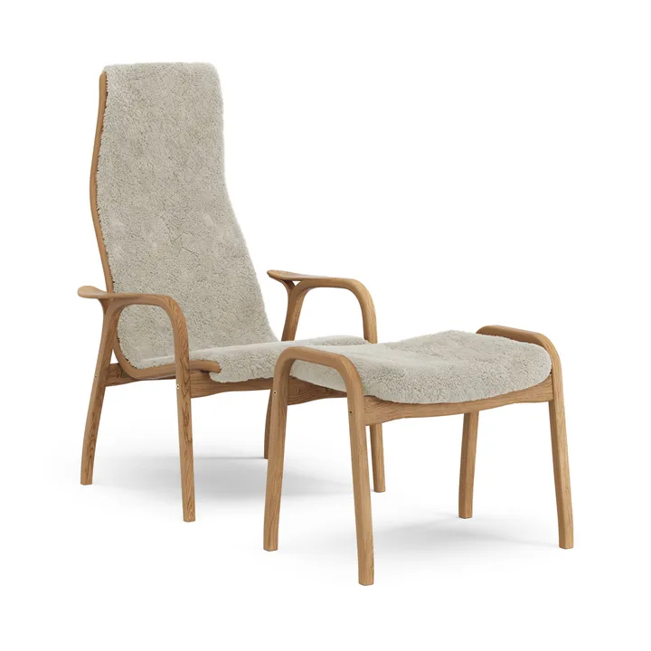 Lamino nojatuoli ja rahi öljytty tammi/lampaannahka - Moonlight (beige) - Swedese