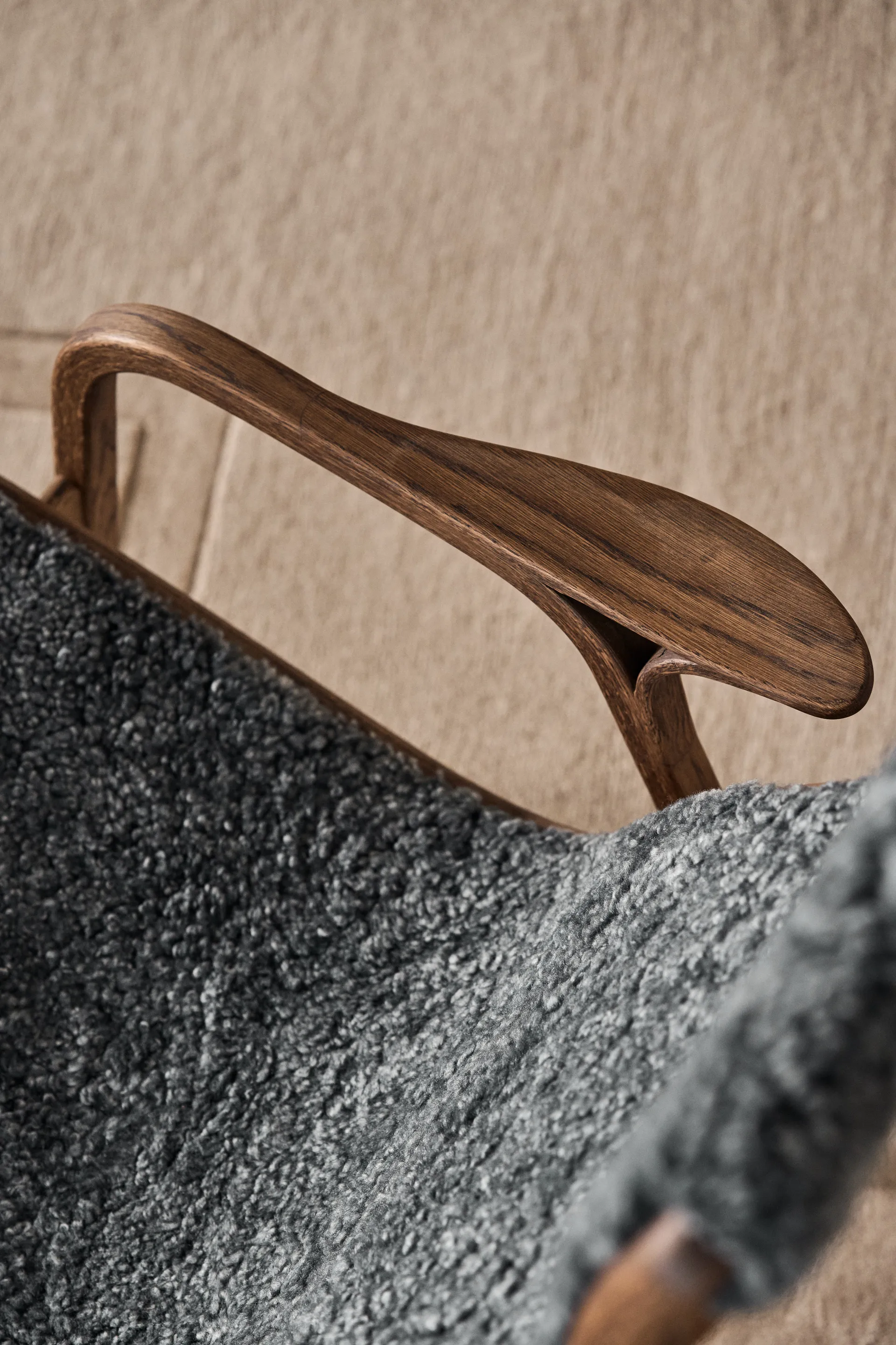 Lamino nojatuoli tammi/lampaannahka Special Edition, Rubio Monocoat Chocolate-Charcoal Swedese