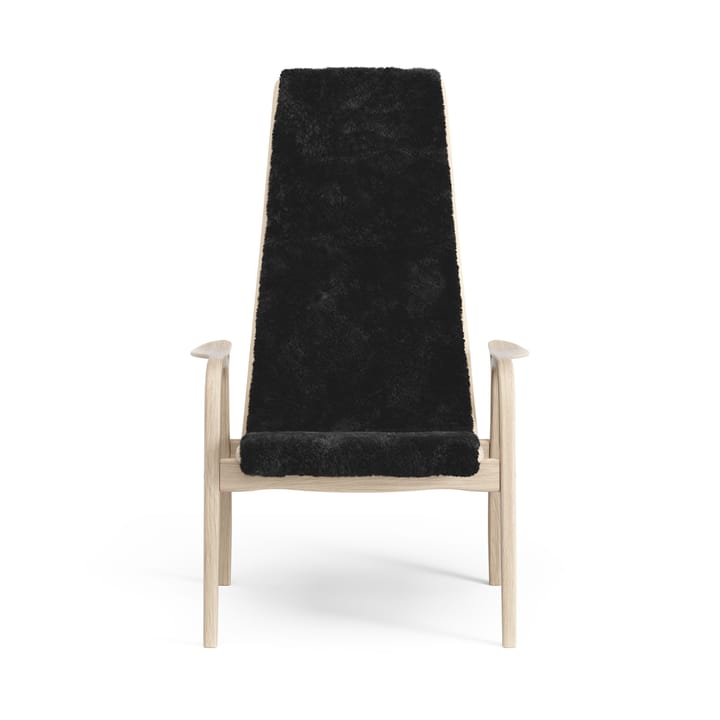 Lamino nojatuoli valkopigmentoitu tammi/lampaannahka, Black (musta) Swedese