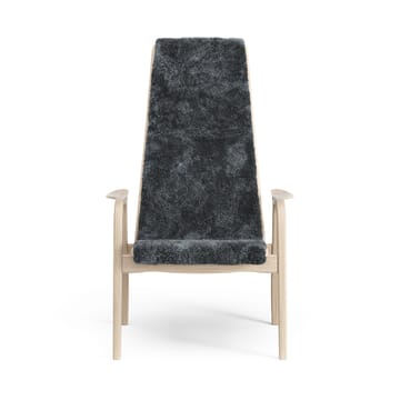 Lamino nojatuoli valkopigmentoitu tammi/lampaannahka - Charcoal (tummanharmaa) - Swedese