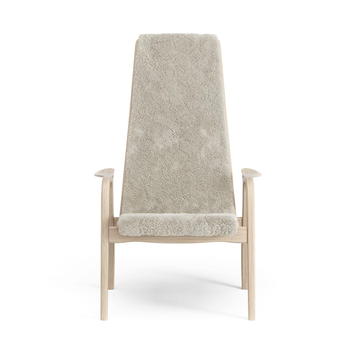 Lamino nojatuoli valkopigmentoitu tammi/lampaannahka, Moonlight (beige) Swedese
