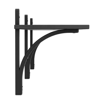 Levi hylly 1 hyllytaso - Musta lasitettu saarni alumiini, 180 cm - Swedese