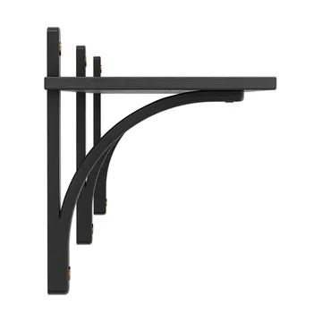 Levi hylly 1 hyllytaso - Musta lasitus, messinki, 180 cm - Swedese