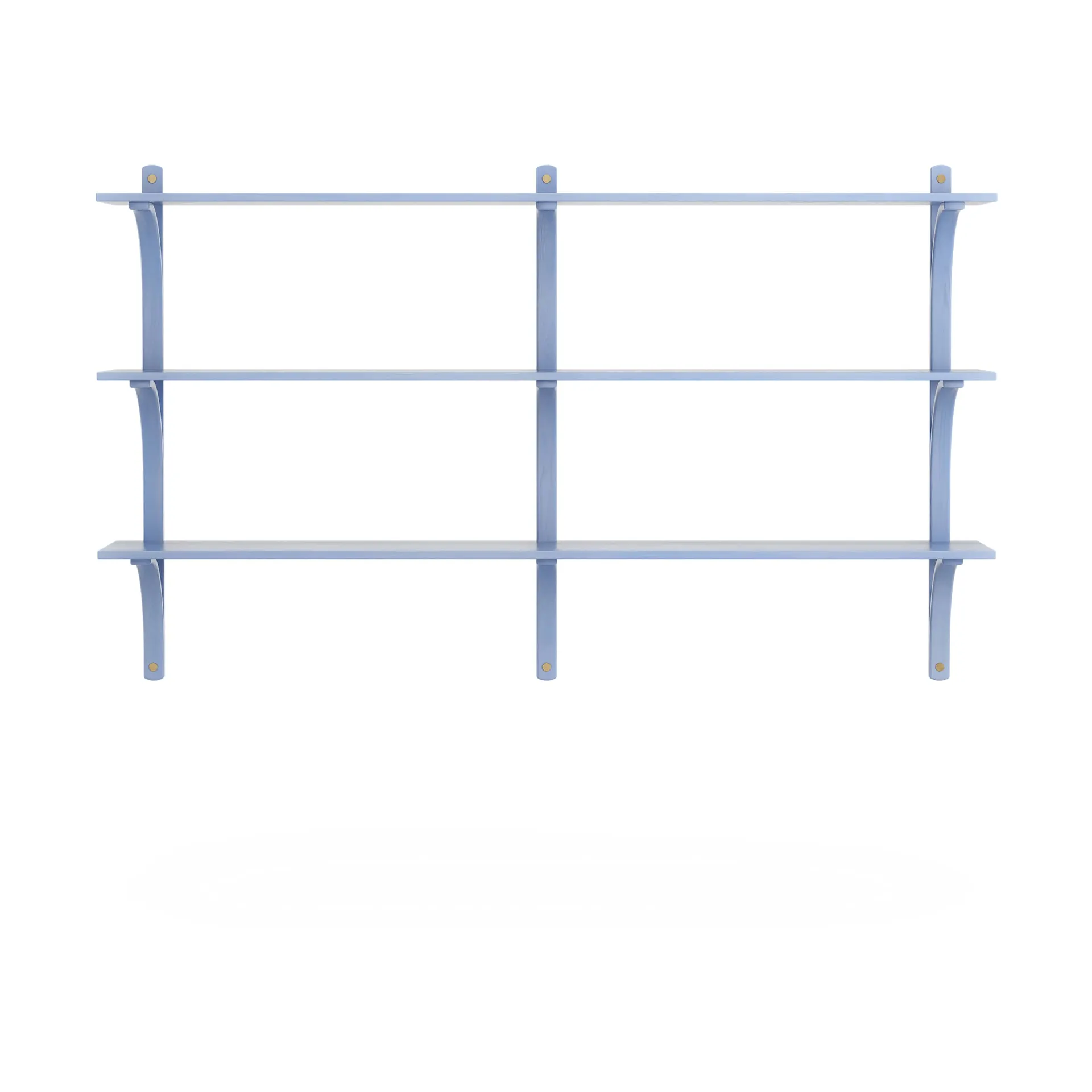 Levi hylly 3 hyllytasoa, ILKE Blue-messing, 180 cm Swedese