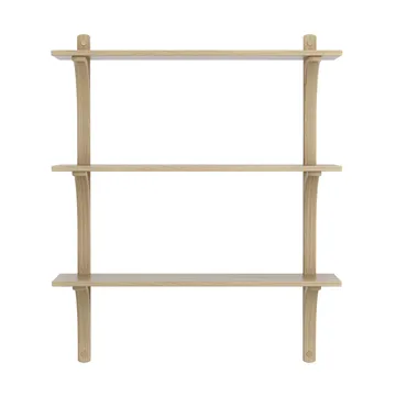 Levi hylly 3 hyllytasoa - Luonnollisesti lakattu tammi-messinki, 90 cm - Swedese