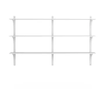 Levi hylly 3 hyllytasoa - Valkolakattu saarni-alumiini, 180 cm - Swedese