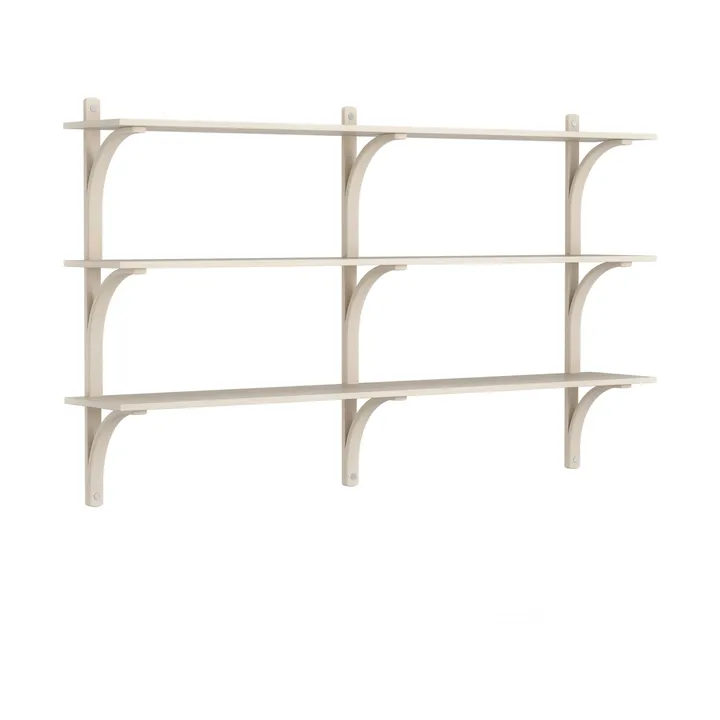 Levi hylly 3 hyllytasoa - Valkopigmentoitu saarni-alumiini, 180 cm - Swedese