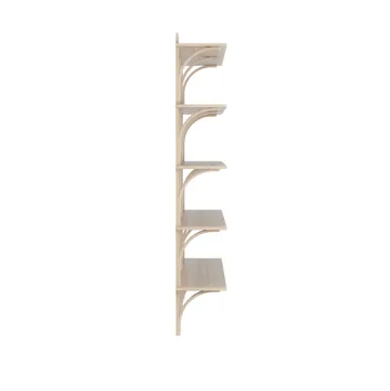 Levi hylly 3 hyllytasoa - Valkopigmentoitu tammi-alumiini, 180 cm - Swedese
