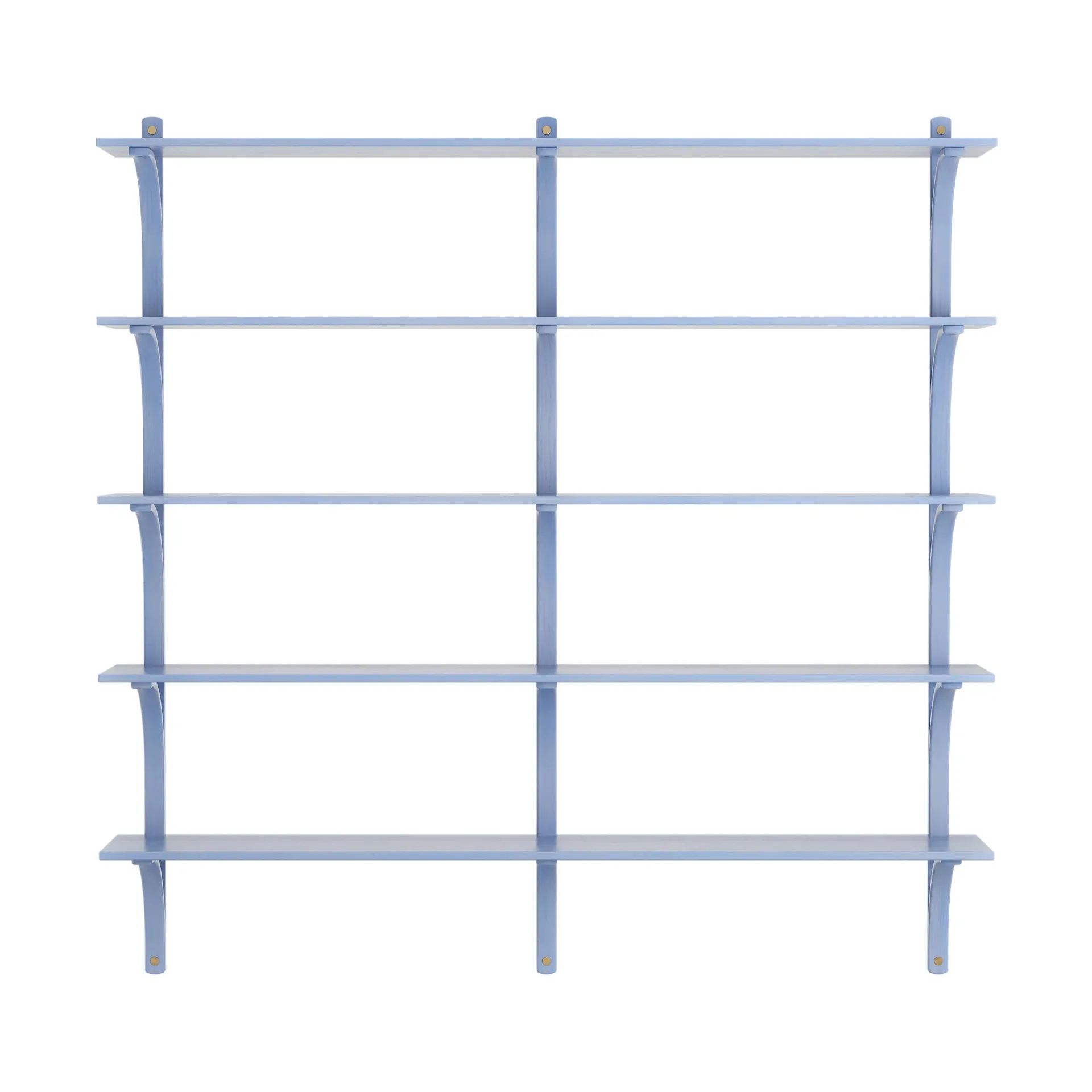 Levi hylly 5 hyllytasoa, ILKE Blue-messing, 180 cm Swedese