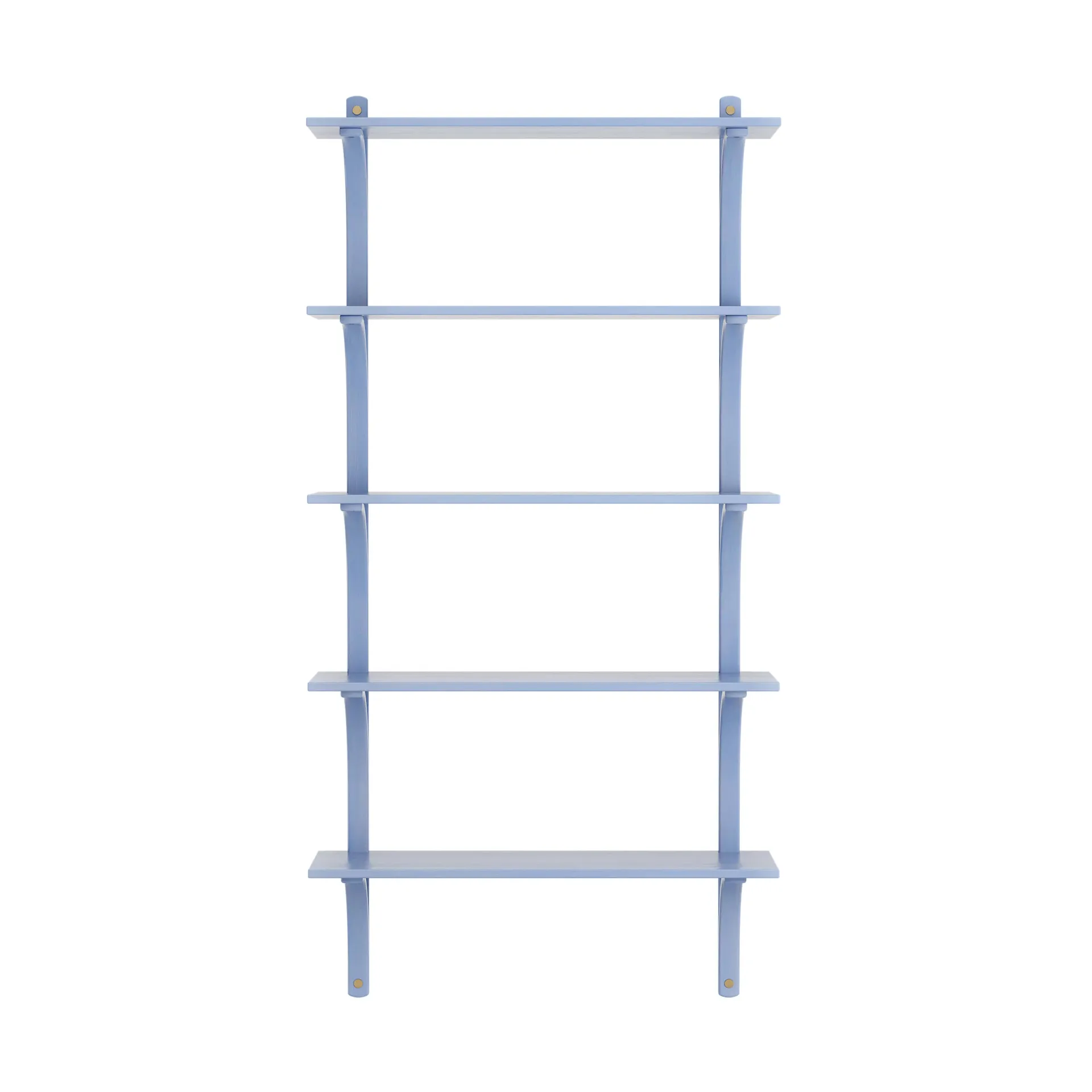 Levi hylly 5 hyllytasoa, ILKE Blue-messing, 90 cm Swedese