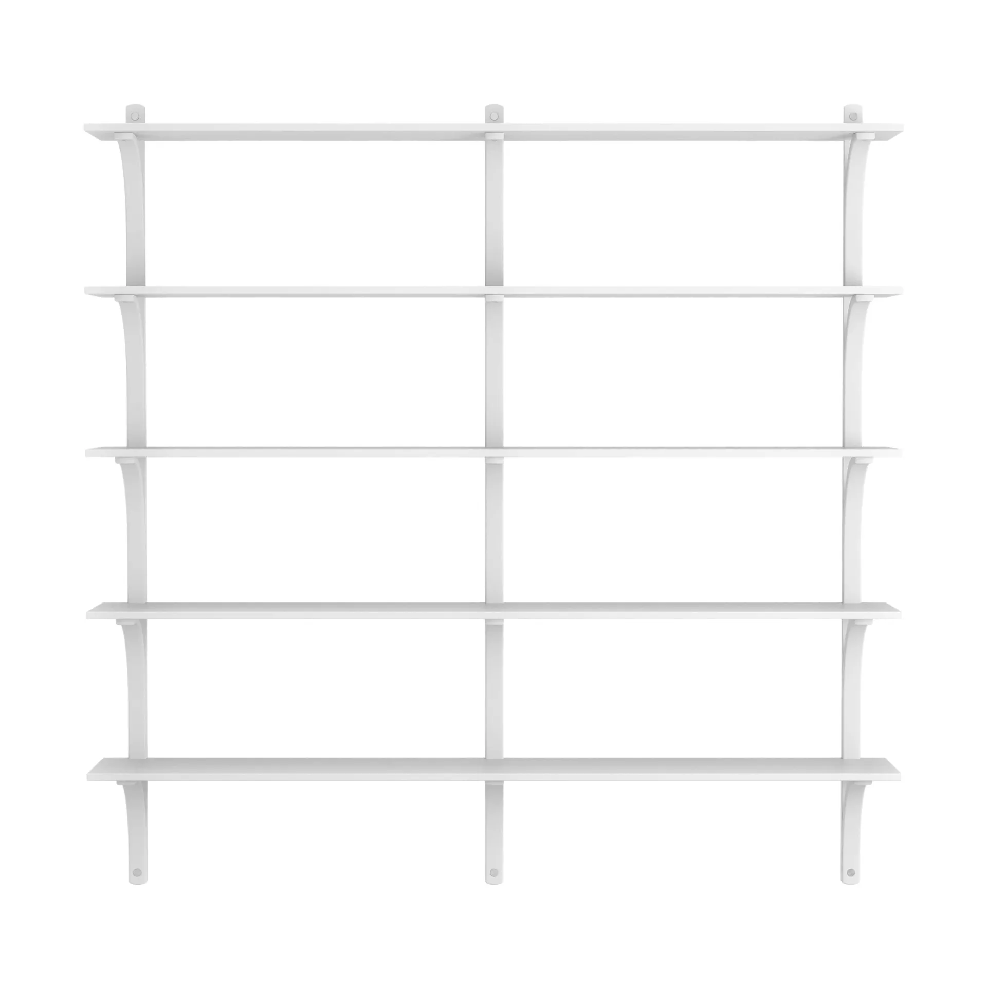 Levi hylly 5 hyllytasoa, Valkolakattu saarni-alumiini, 180 cm Swedese