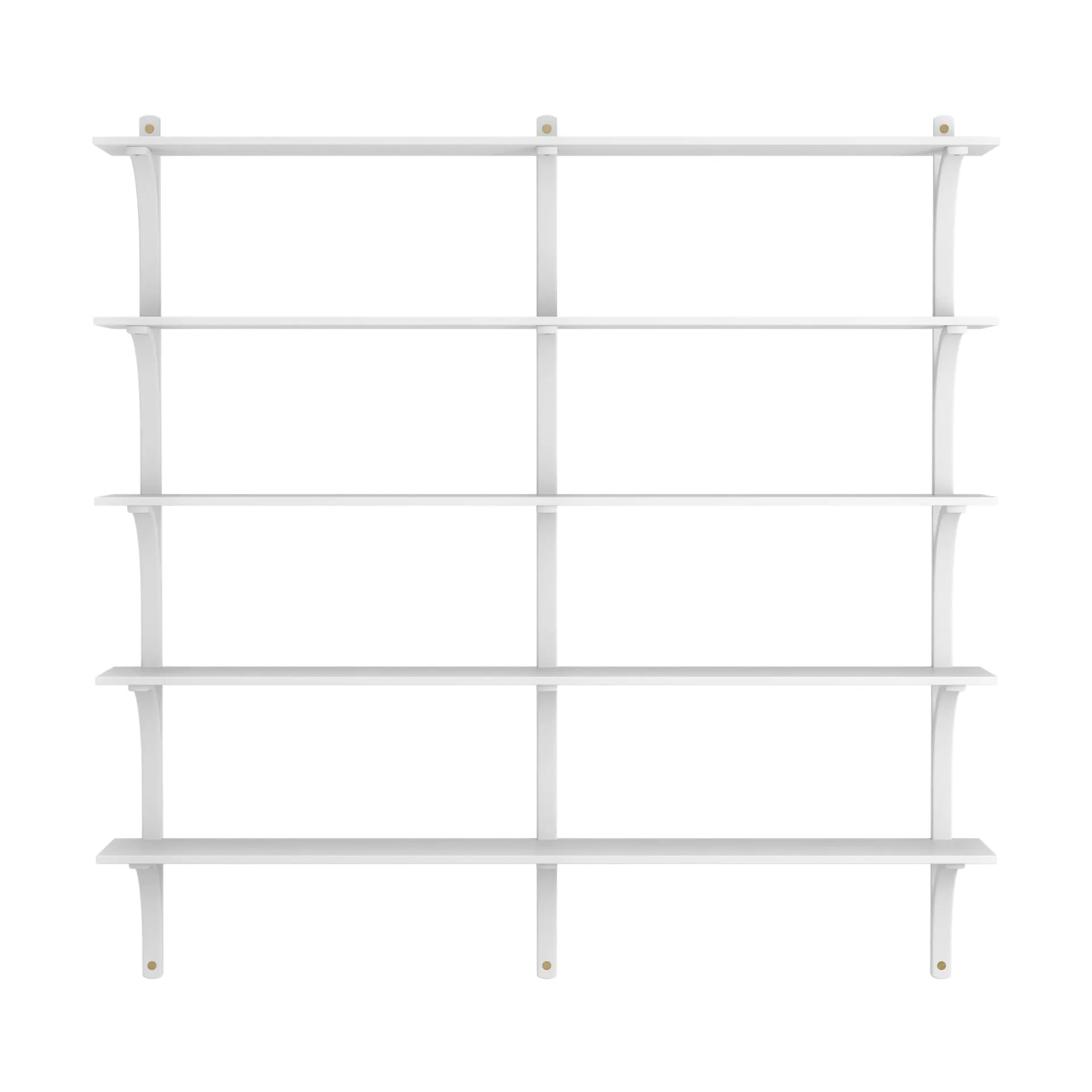 Levi hylly 5 hyllytasoa, Valkolakattu saarni-messinki, 180 cm Swedese