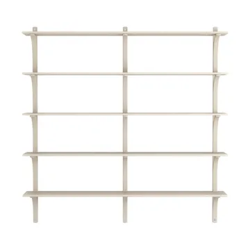 Levi hylly 5 hyllytasoa - Valkopigmentoitu saarni-alumiini, 180 cm - Swedese