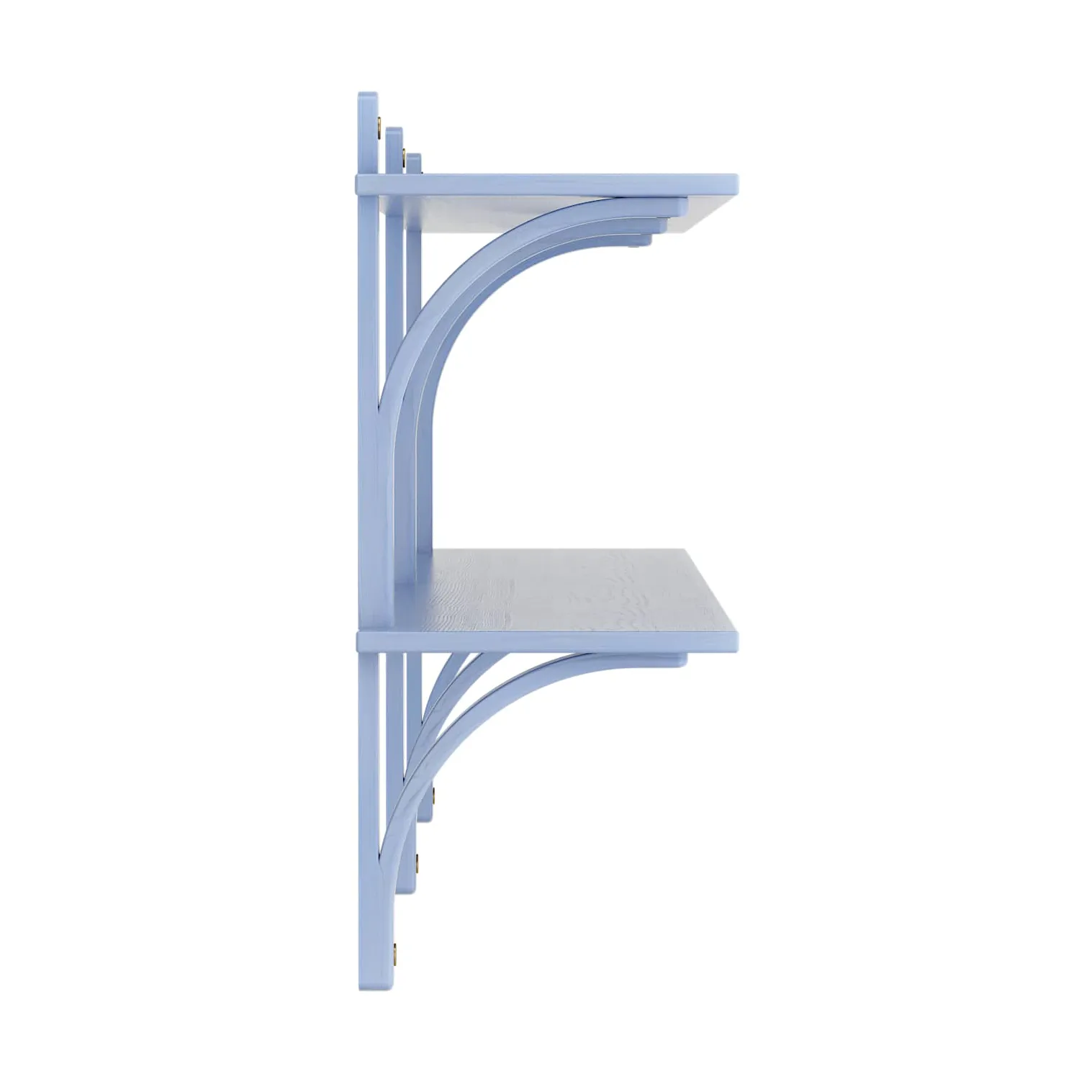 Levi hylly, Ilke sininen messinki, 2 hyllytasoa, 180 cm Swedese