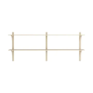 Levi hylly - Lakattu saarni–ruostumaton teräs, 2 hyllytasoa, 180 cm - Swedese