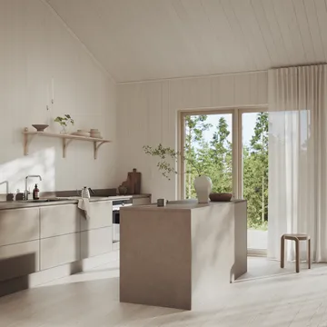 Levi hylly - Lakattu tammi-messinki, 2 hyllytasoa, 180 cm - Swedese