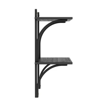 Levi hylly - Musta saarni messinki, 2 hyllytasoa, 90 cm - Swedese