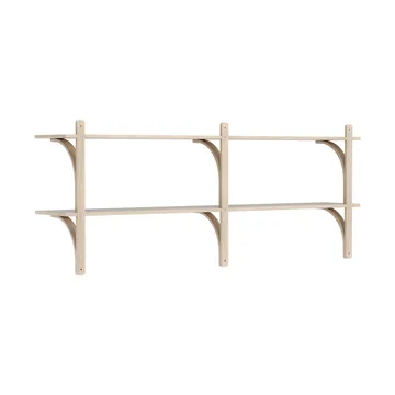 Levi hylly - Valkopigmentoitu tammi-messinki, 2 hyllytasoa, 180 cm - Swedese