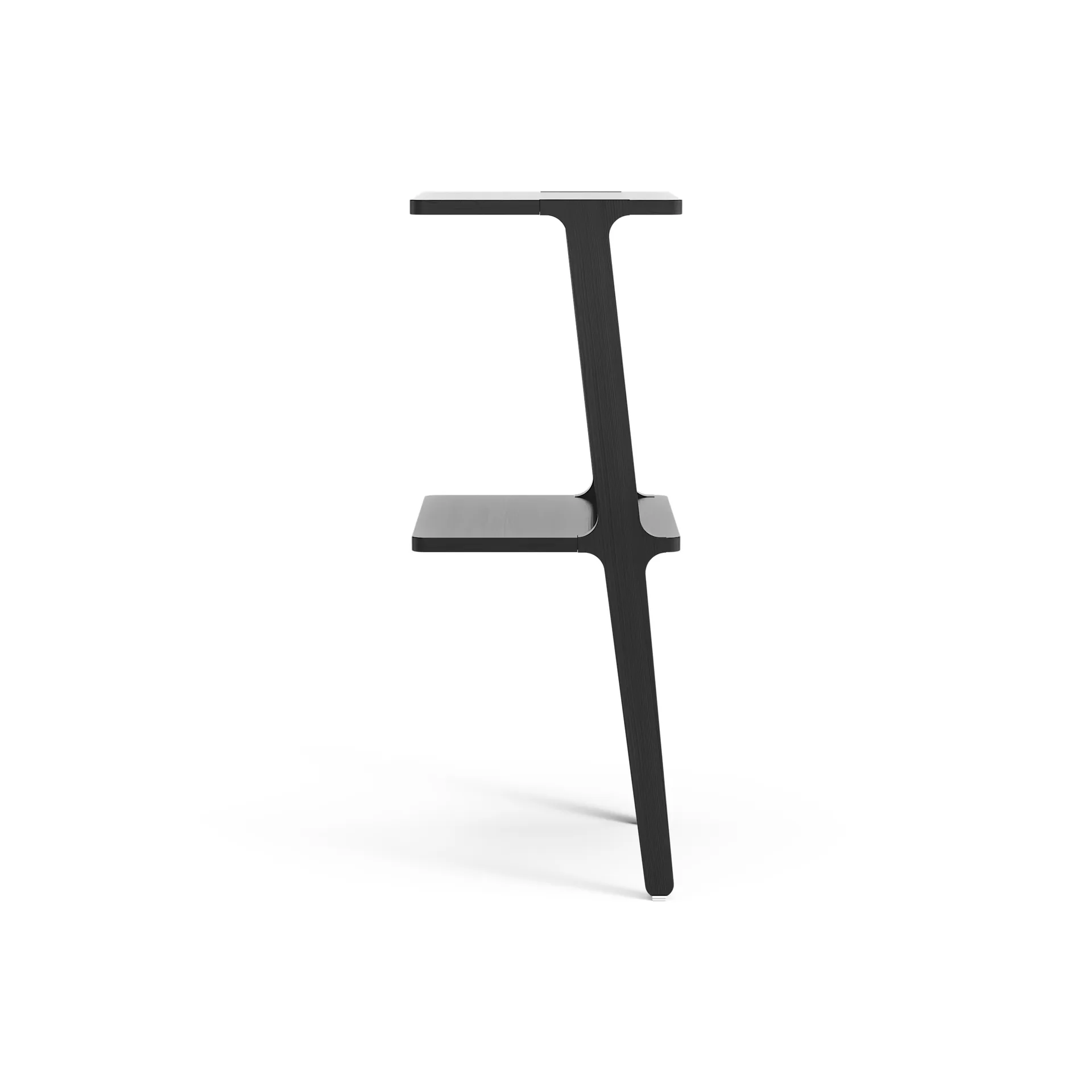 Libri hylly 2 hyllytasoa, Saarni mustaksi kuultomaalattu Swedese