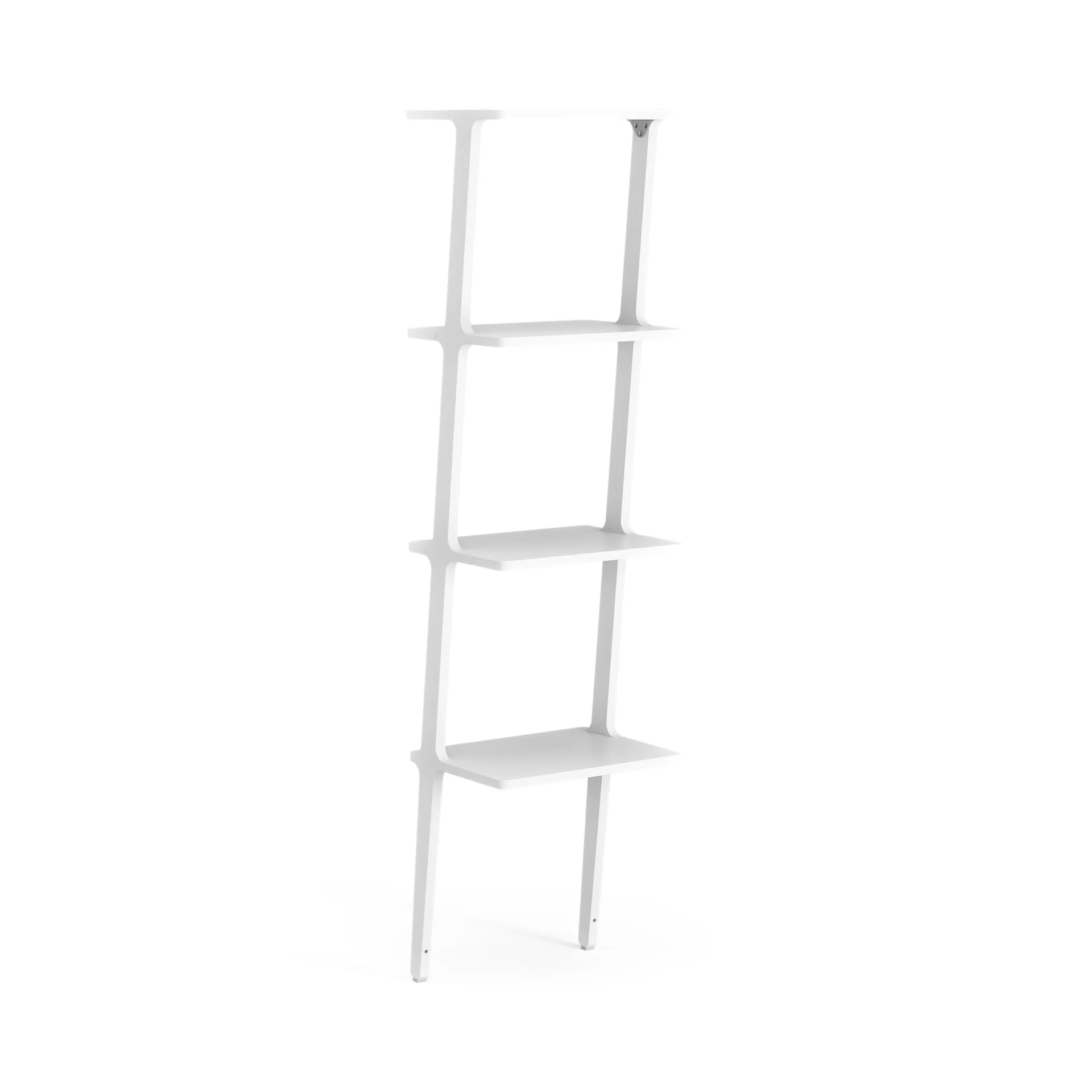 Libri hylly 4 hyllytasoa, Saarni valkoiseksi kuultomaalattu Swedese