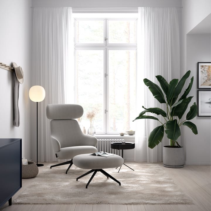 Pillo nojatuoli, Kangas hallingdal 65 200 offwhite, kromi, pyörivä runko Swedese