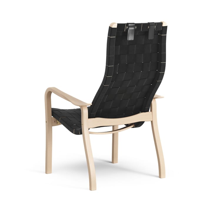 Primo korkea nojatuoli niskatyynyllä lakattu pyökki - Musta - Swedese