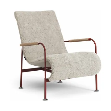 Serpentine nojatuoli - Lampaankarva Moonlight-punainen-Tärnsjö Nature - Swedese