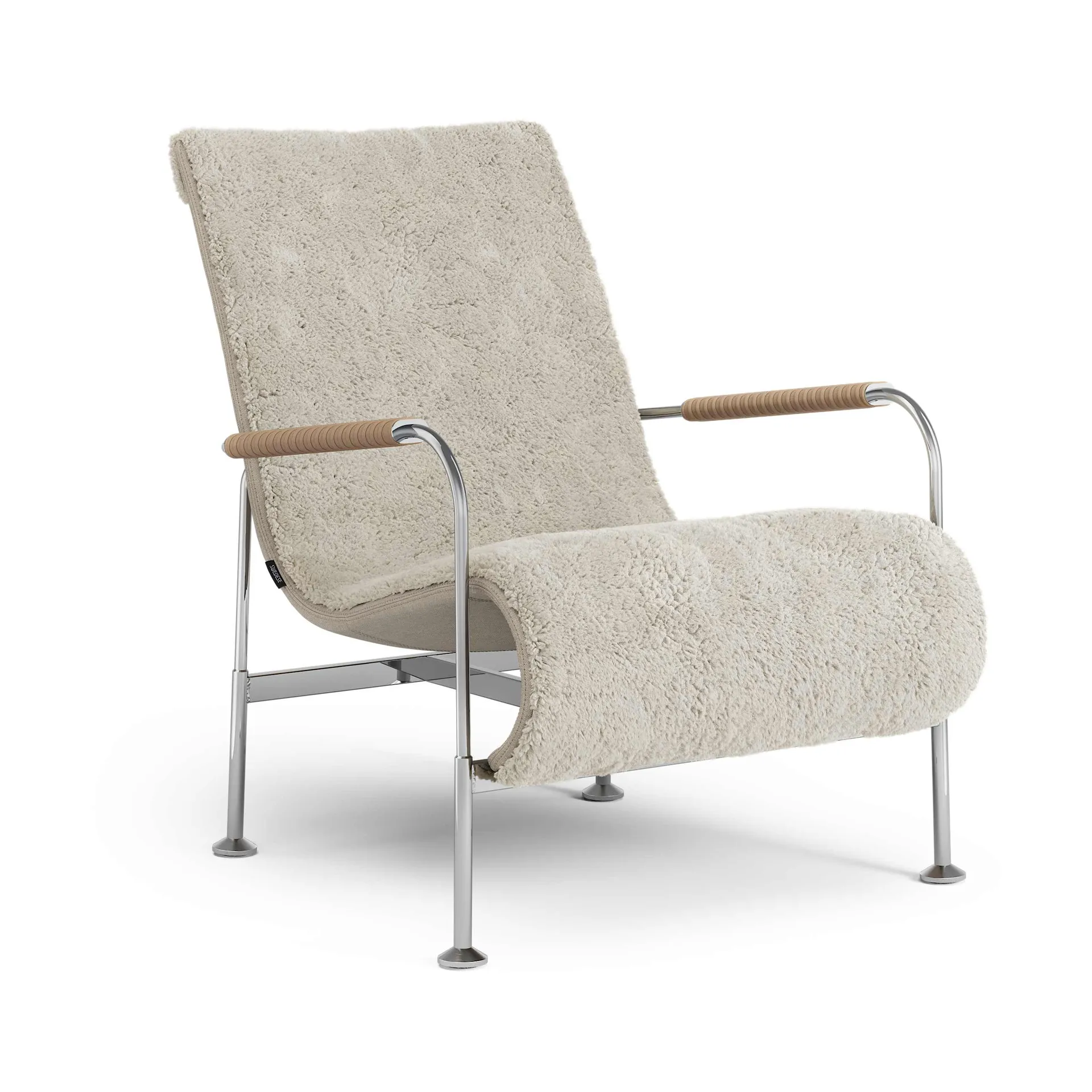 Serpentine nojatuoli, Lampaantalja Moonlight kromi Tärnsjö Nature Swedese