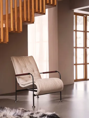 Serpentine nojatuoli - Lampaantalja Moonlight-punainen - Swedese