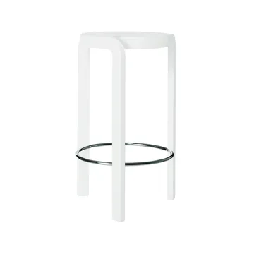 Spin baarijakkara - Saarni, valkoinen kuultomaali, jalkatuki kromia - Swedese