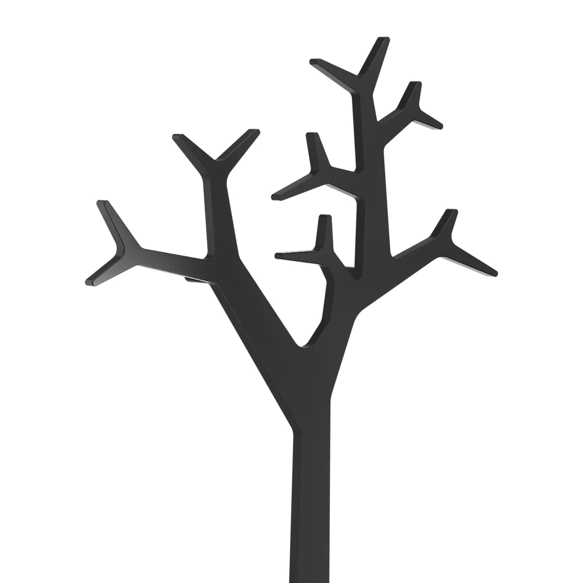 Tree Black Edition seinäänasennettava ripustin 194 cm, Musta Swedese
