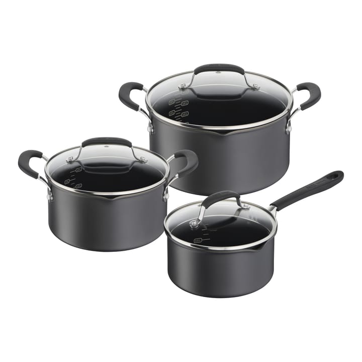 Jamie Oliver Quick & Easy -kattilasetti 6 osaa, Hard anodised aluminium
 Tefal
