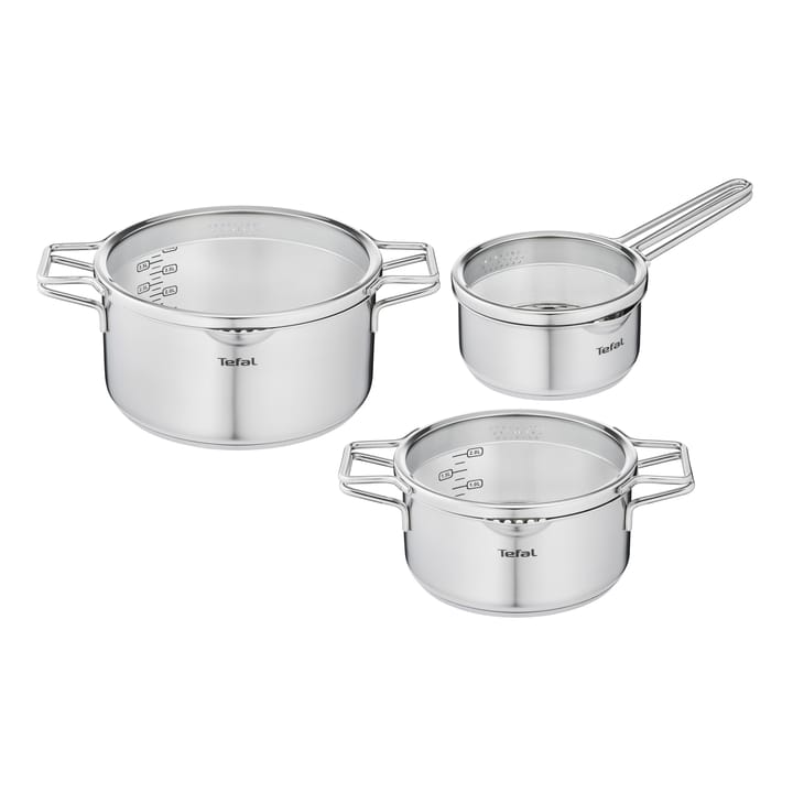 Nordica kattilasetti 6 osaa, Ruostumaton teräs Tefal