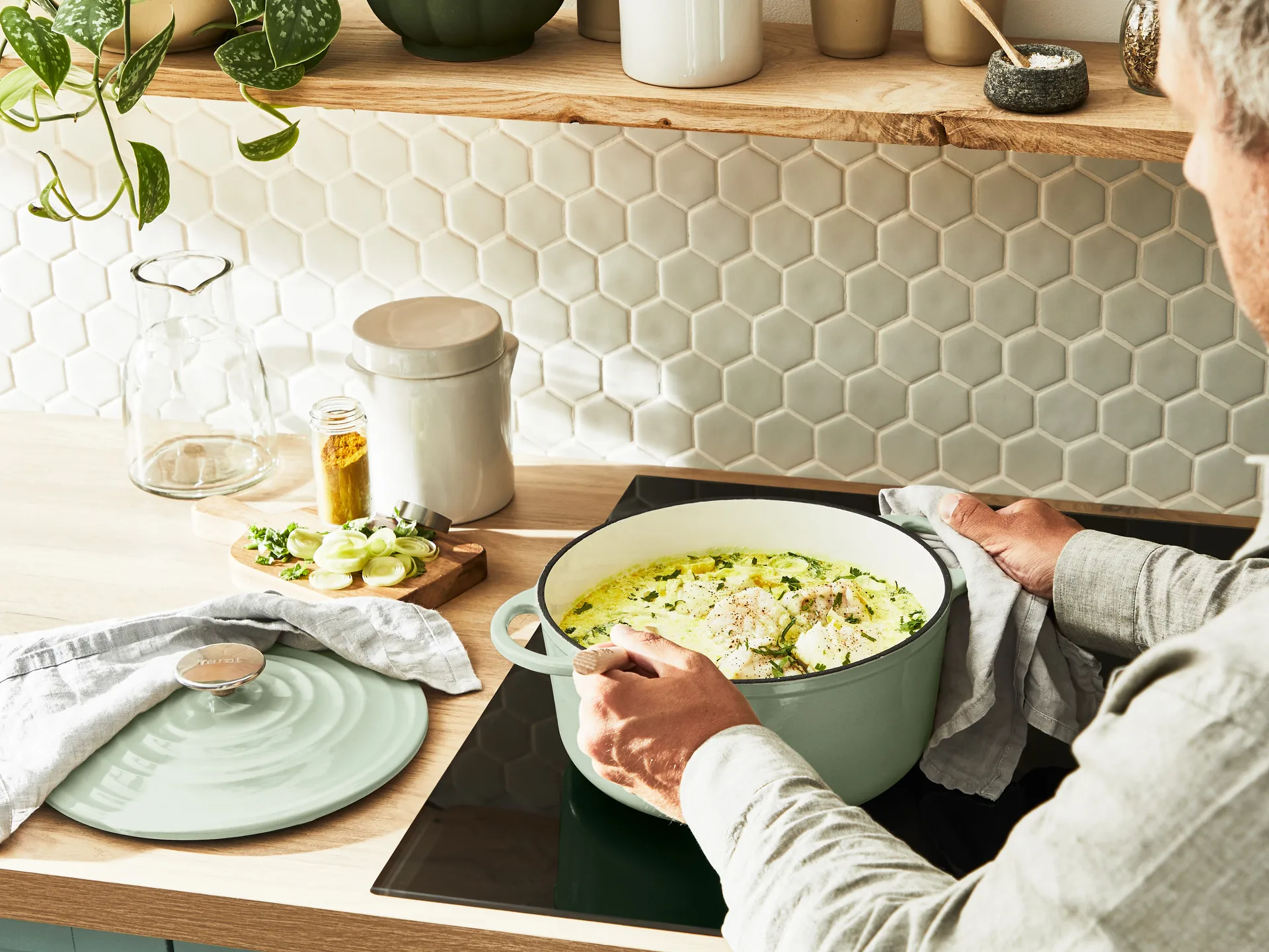 Tefal LOV pyöreä kattila 5 L, Vihreä Tefal