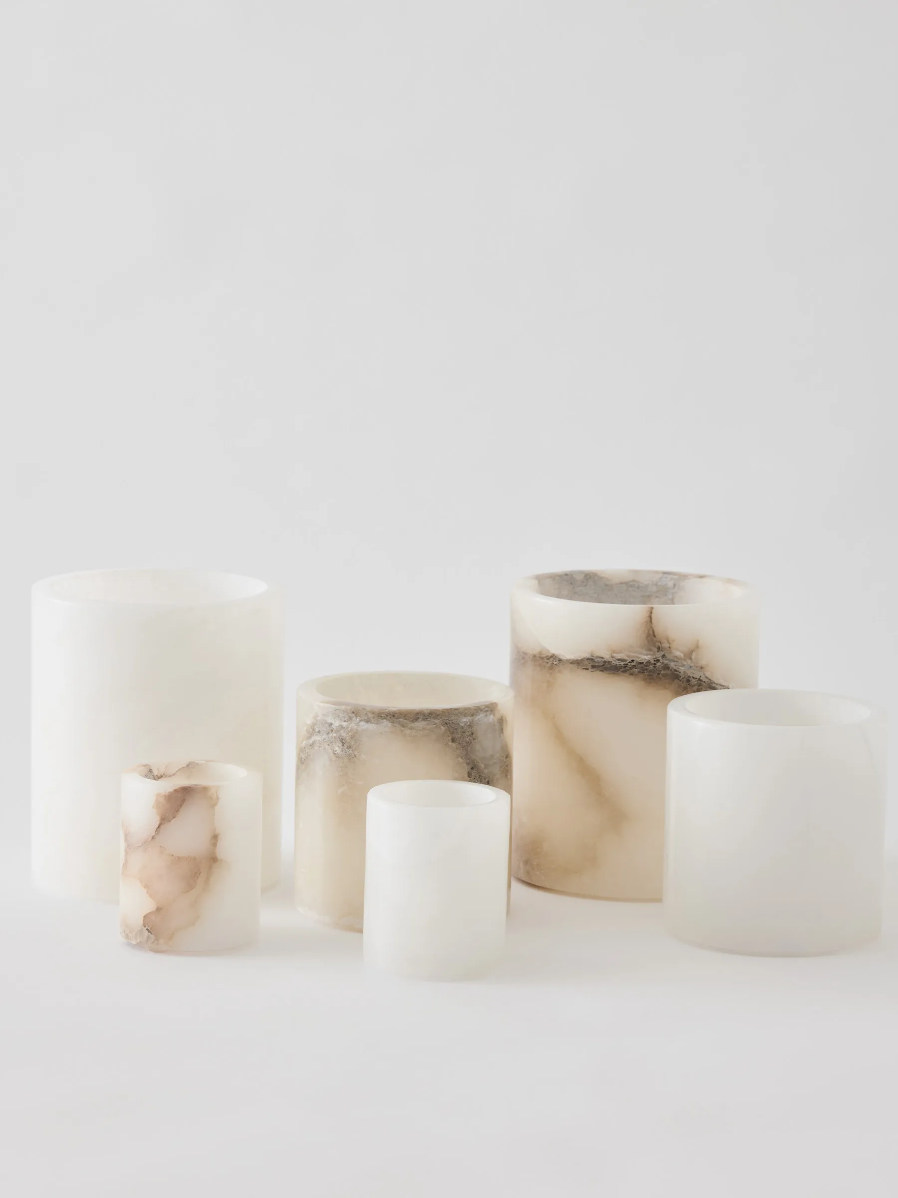 Alabaster-tuikkuastia, Valkoinen beige, XS 7,5 cm Tell Me More