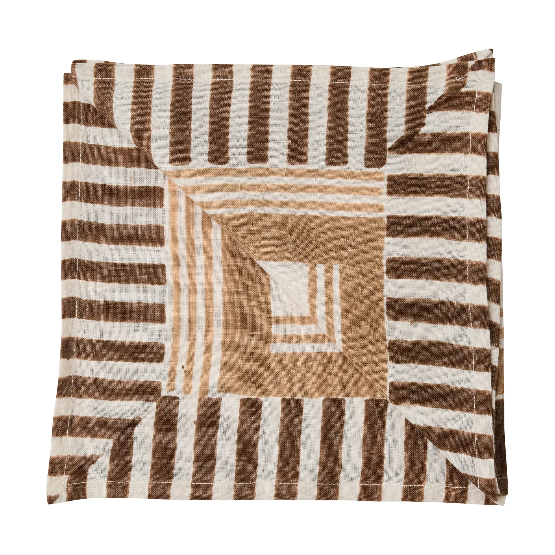 Ella lautasliina 50x50 cm, Hazelnut-ruudullinen Tell Me More