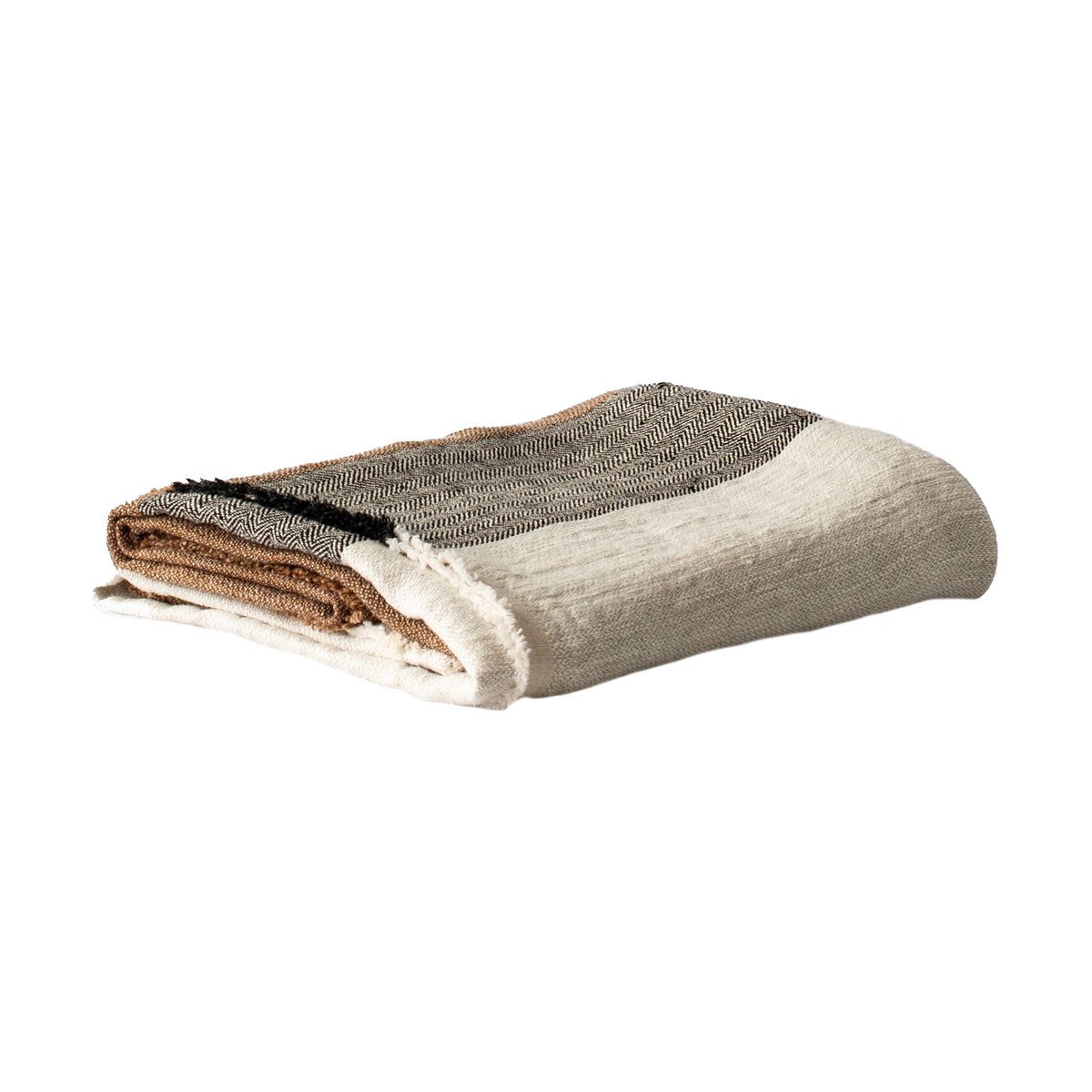 Tell Me More Frances huopa 130x170 cm Ruskea | Skandinaavinen Sisustus | Puuvillaviltit -ja peitot | Beige