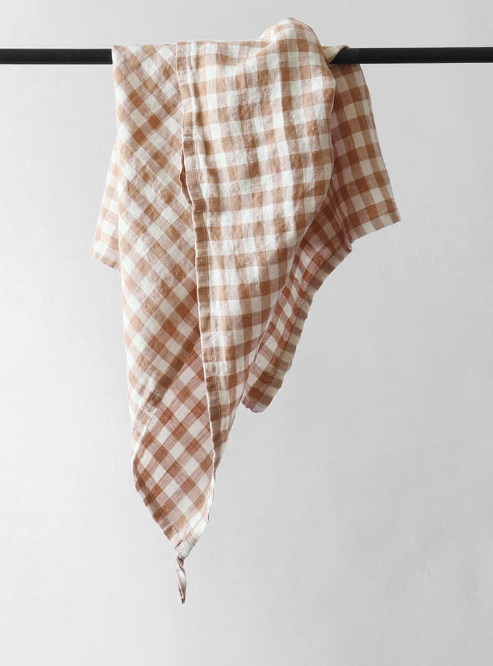 Gingham-ruudullinen keittiöpyyhe 70 x 50 cm, Biscuit Tell Me More