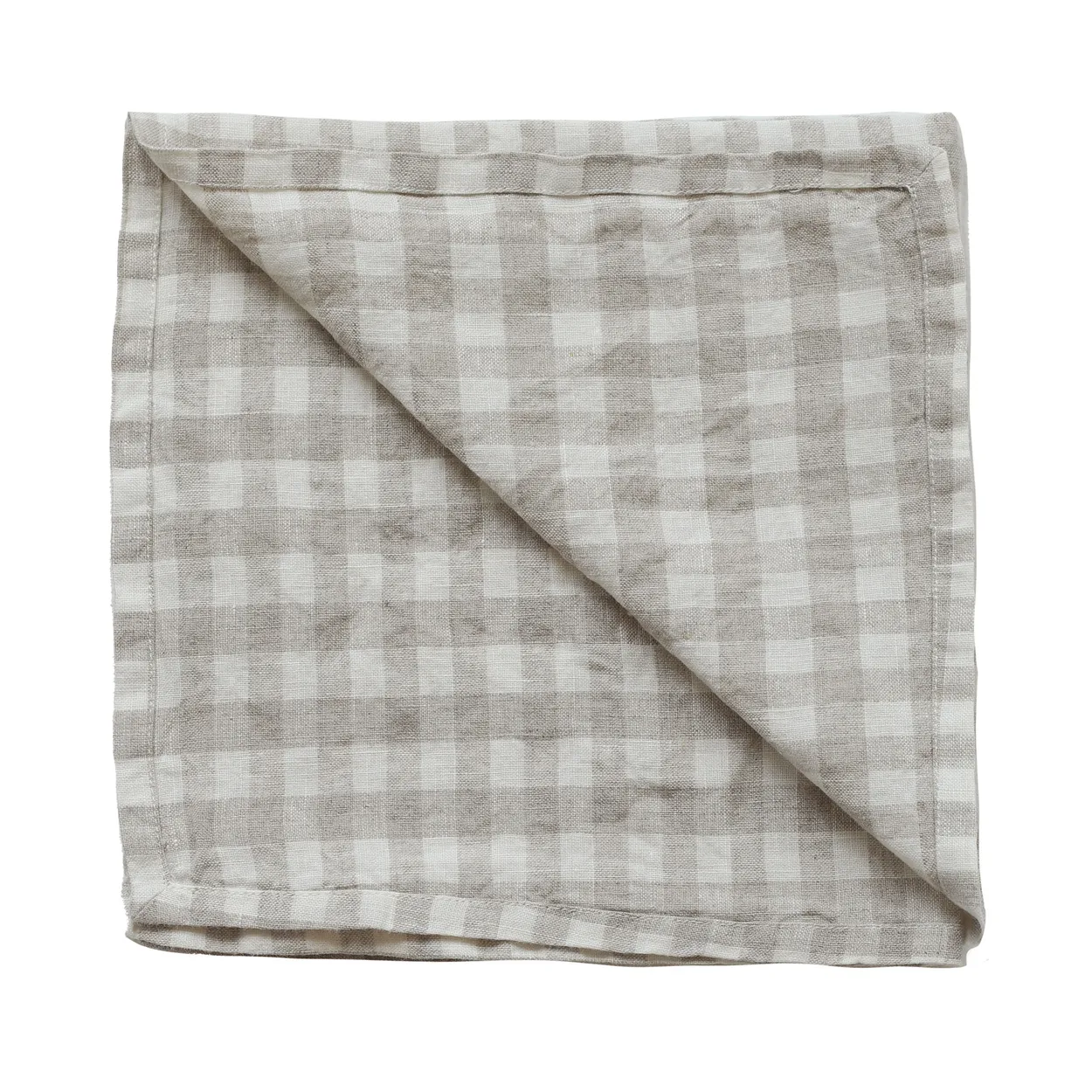 Tell Me More Gingham-ruudullinen keittiöpyyhe 70 x 50 cm Natural