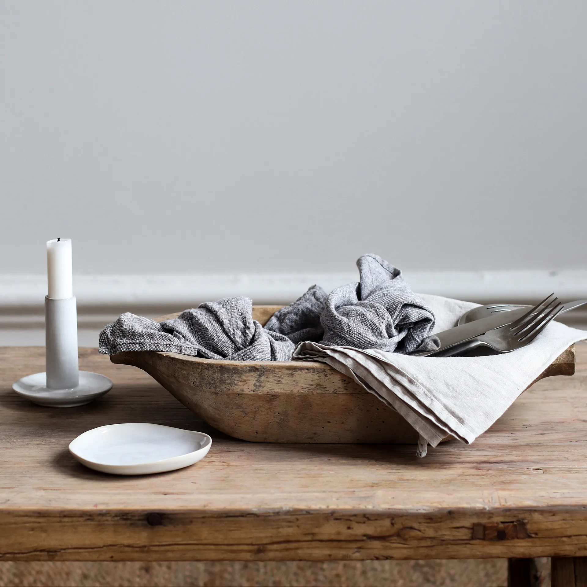 Julian lautasliina pellavaa, 42 x 42 cm, Harmaa Tell Me More