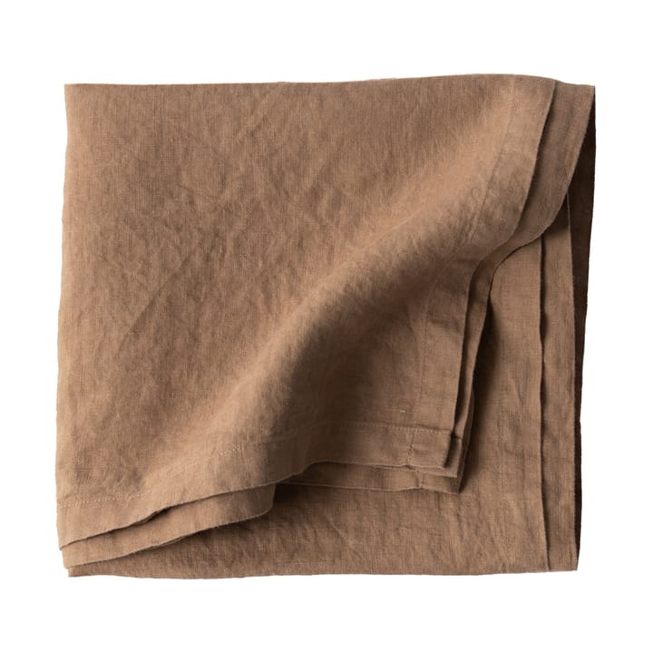 Pöytäliina pellavaa 175x175 cm - Hazelnut - Tell Me More